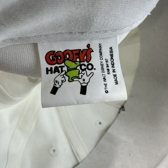 Vintage Goofy's Hat Co White Hat Mickey Mouse Disney Adult Adjustable Band - Picture 5 of 10